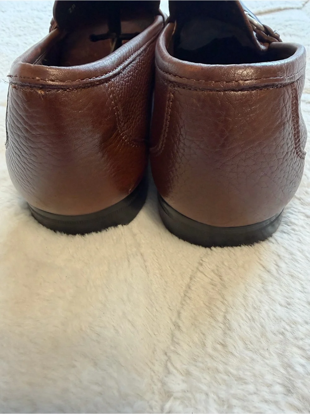 $950 Salvatore Ferragamo Gancini Buckle Leather Strap Slip-On Loafer 11.5 D